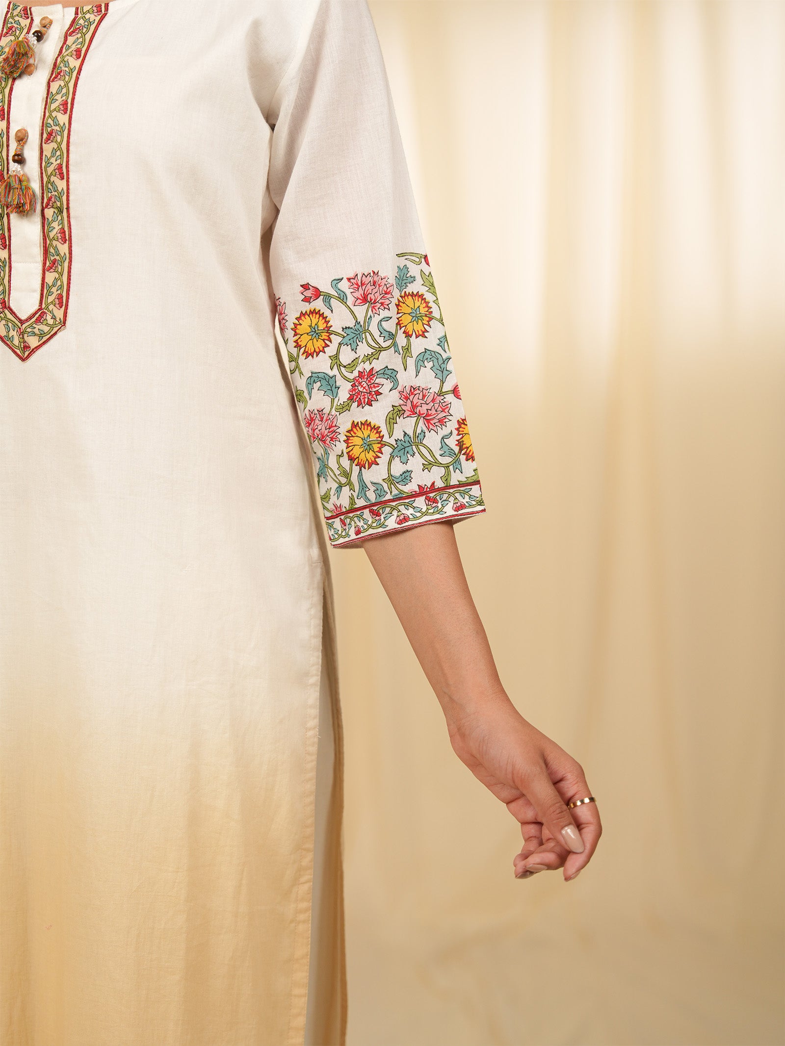Vanilla Blossom Cotton Kurta
