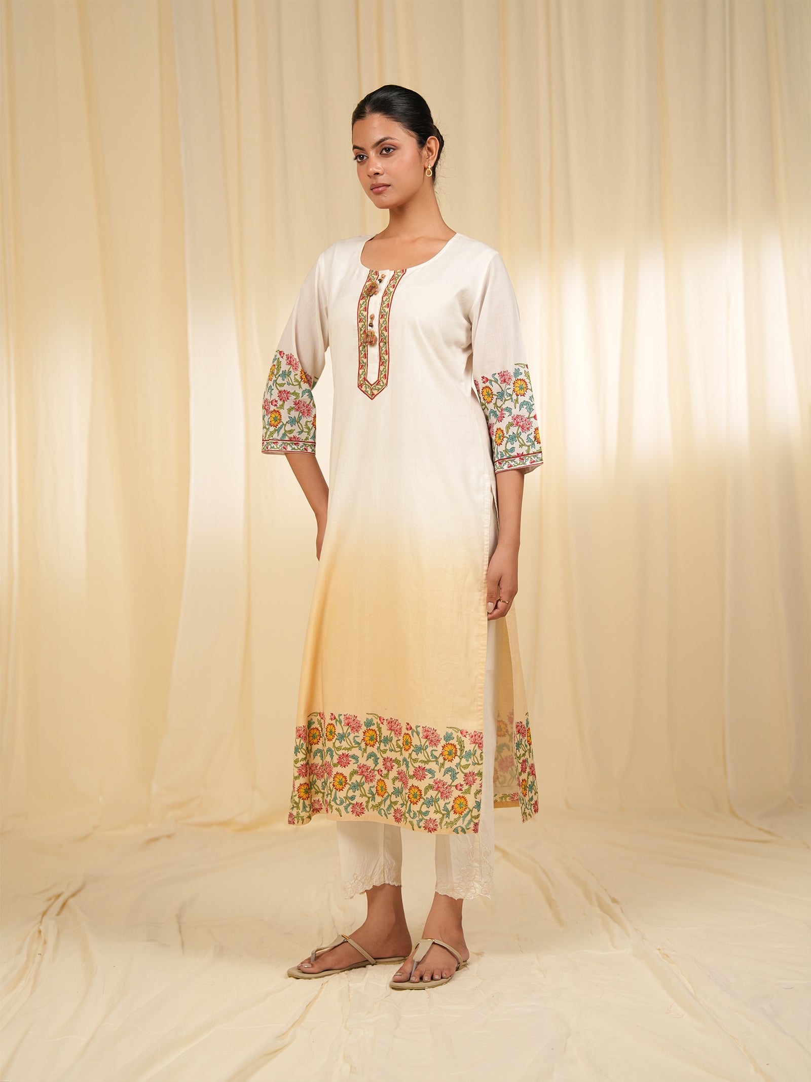 Vanilla Blossom Cotton Kurta