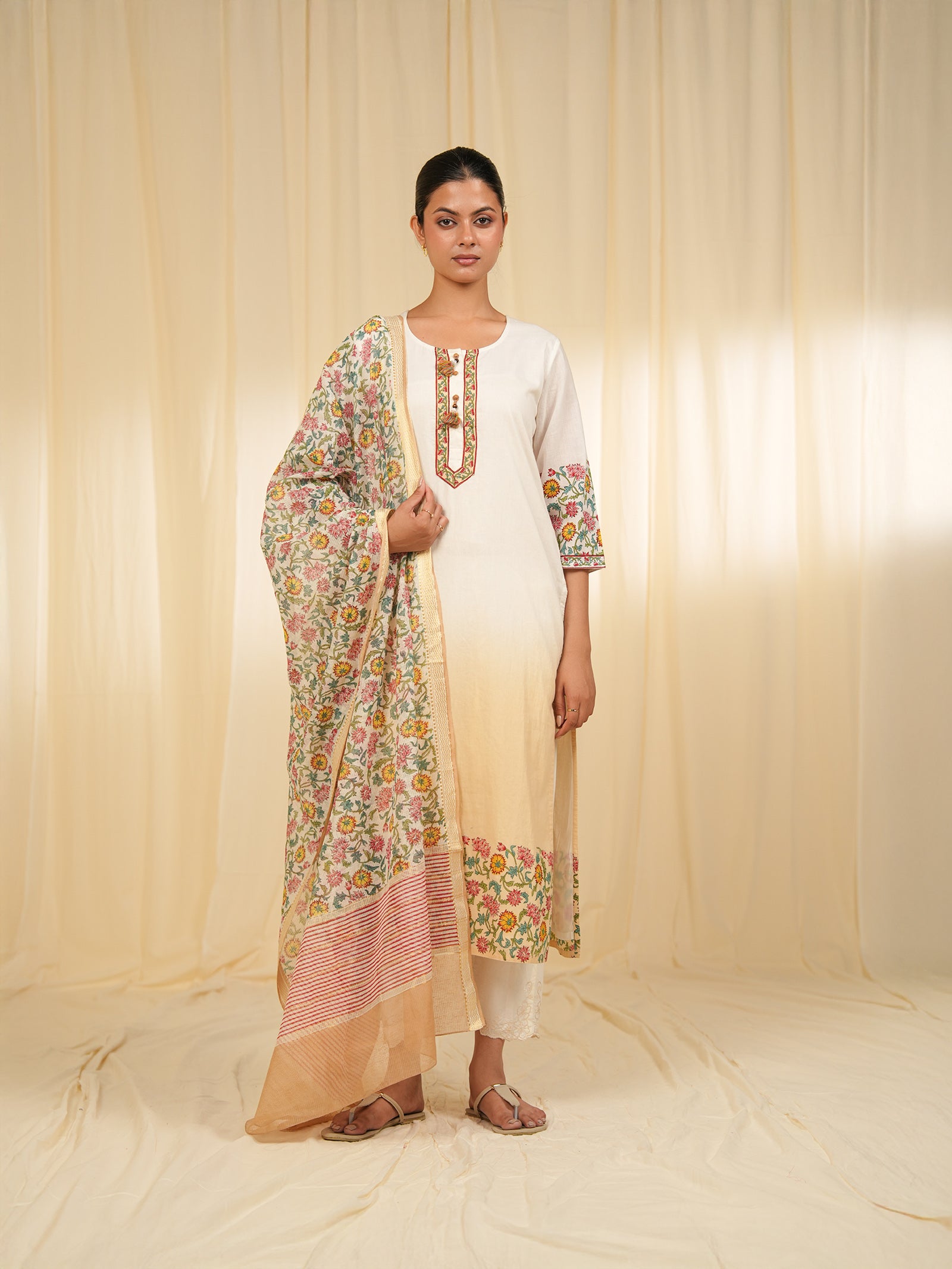 Vanilla Blossom Cotton Kurta