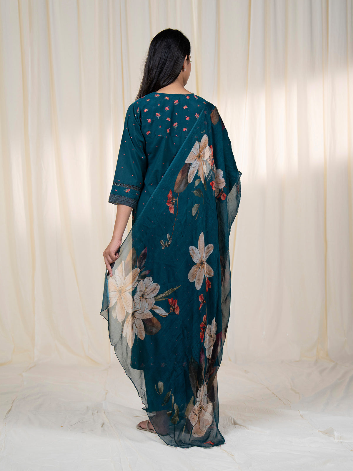 Victorian Harbor Chiffon Dupatta