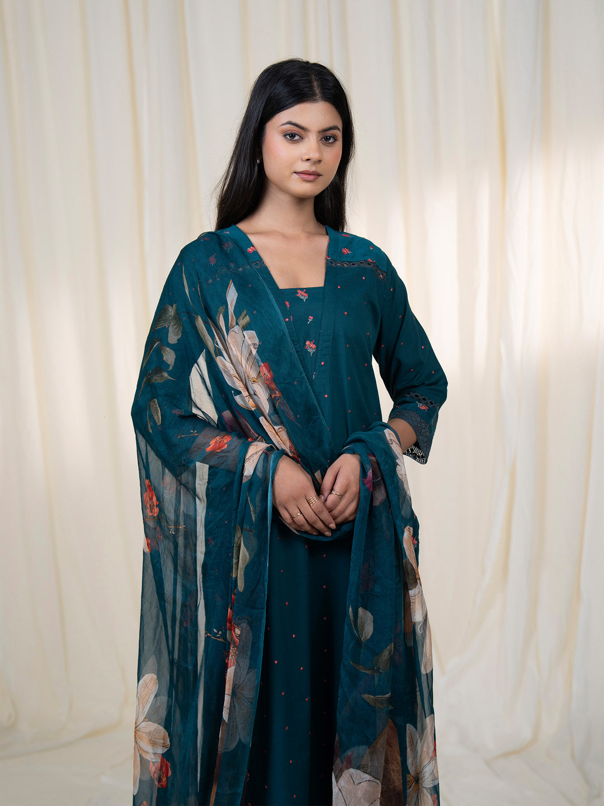 Victorian Harbor Chiffon Dupatta