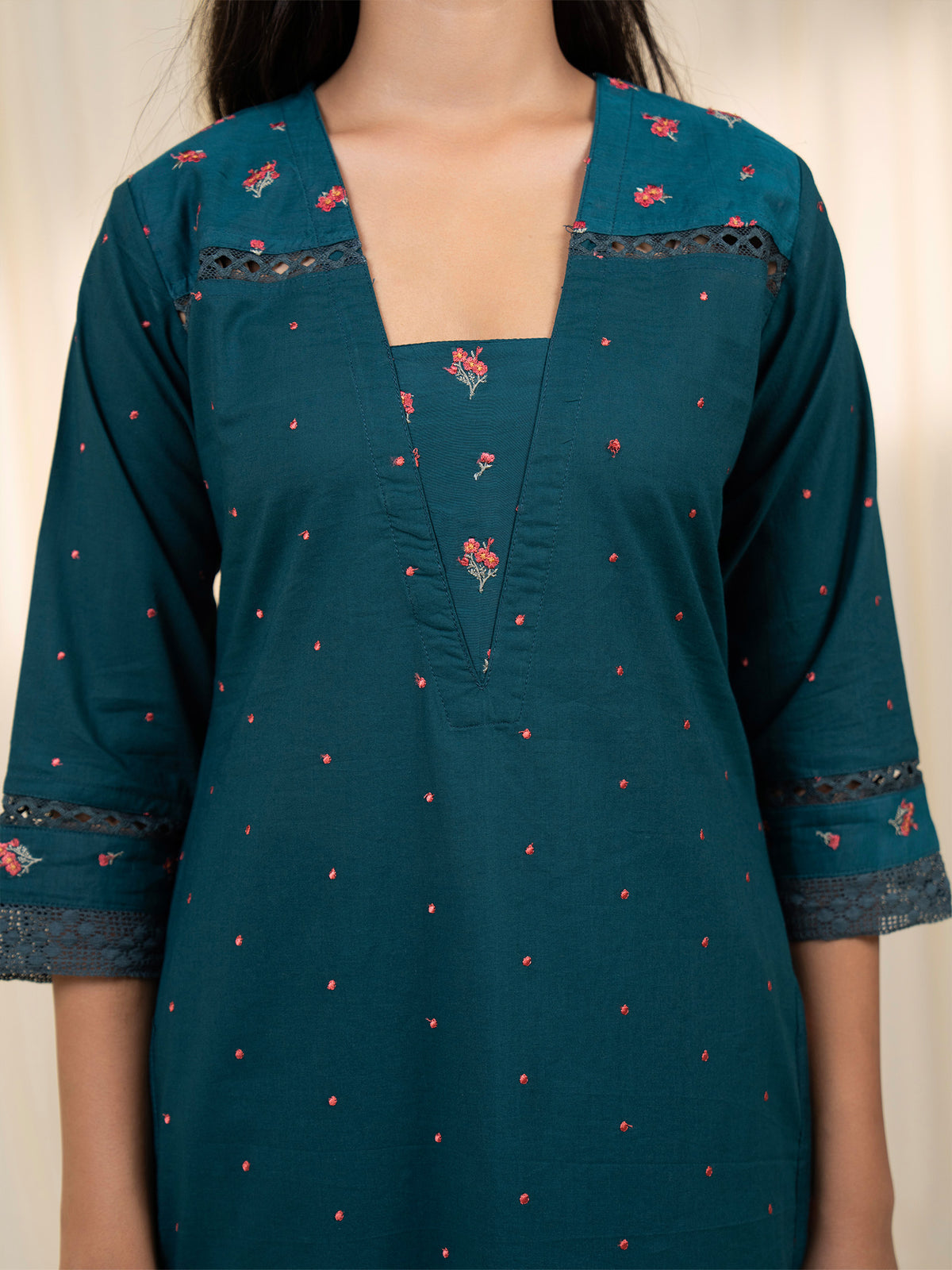 Victorian Harbor Plain Cotton Kurta