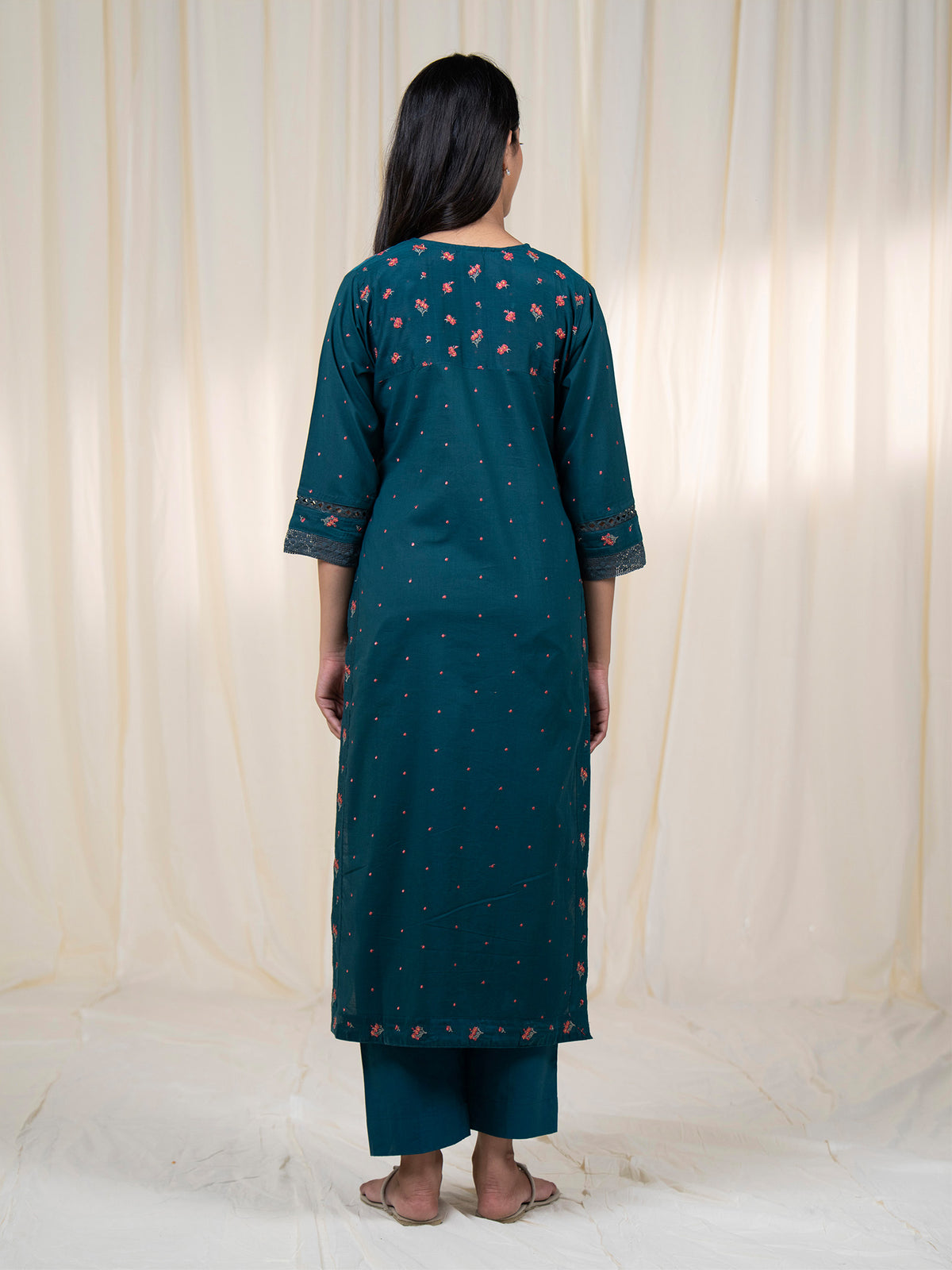 Victorian Harbor Plain Cotton Kurta