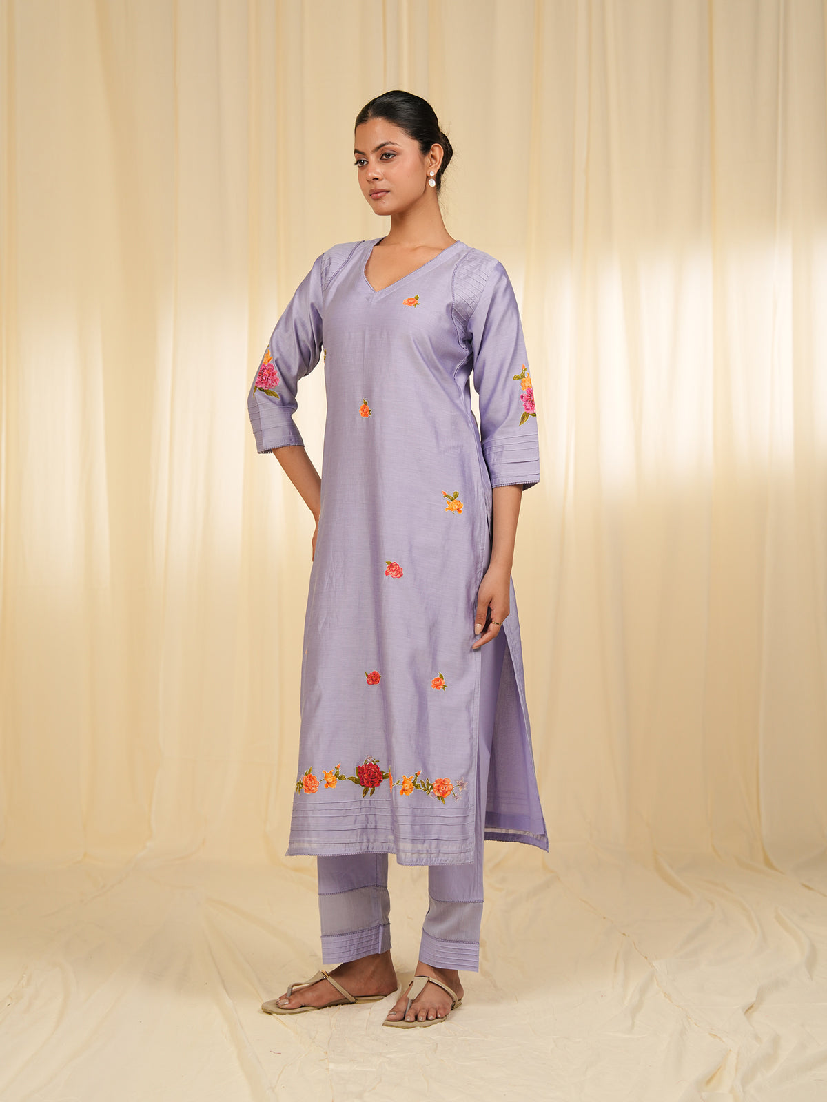 Victorian Lavender Chanderi Kurta