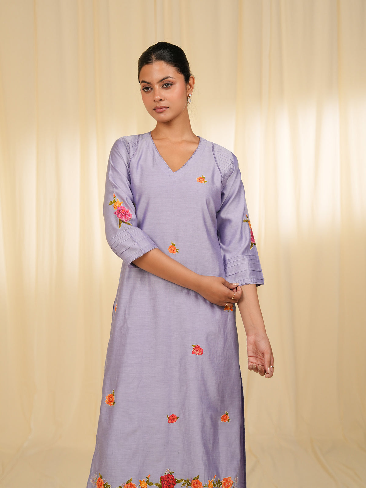 Victorian Lavender Chanderi Kurta