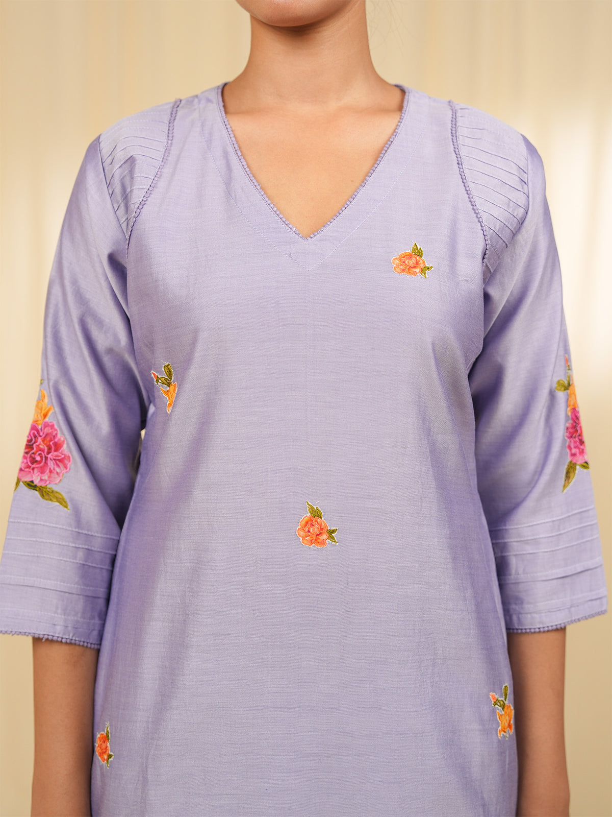 Victorian Lavender Chanderi Kurta