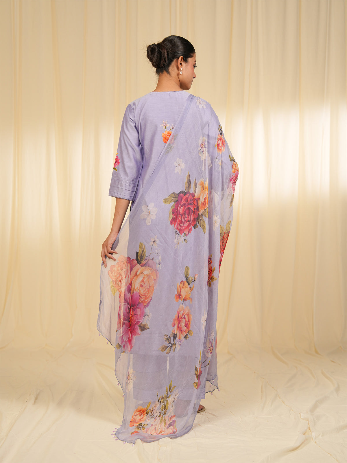 Victorian Lavender Chiffon Dupatta