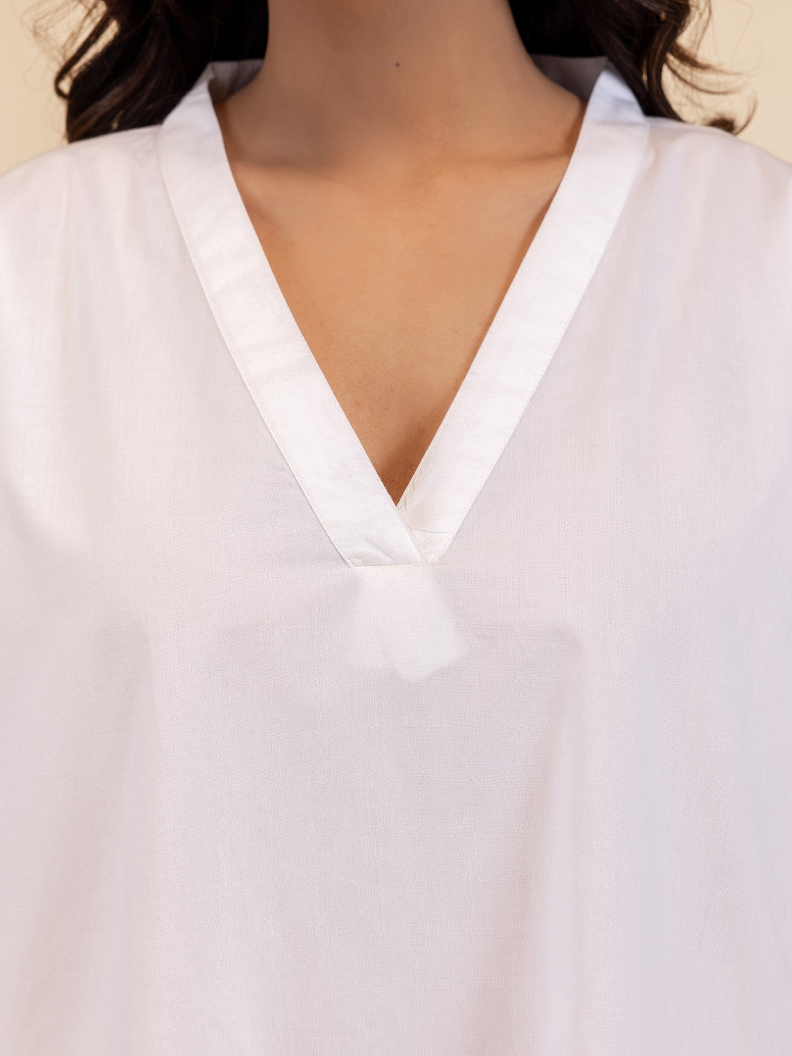 White Wash Flower Cotton Tunic