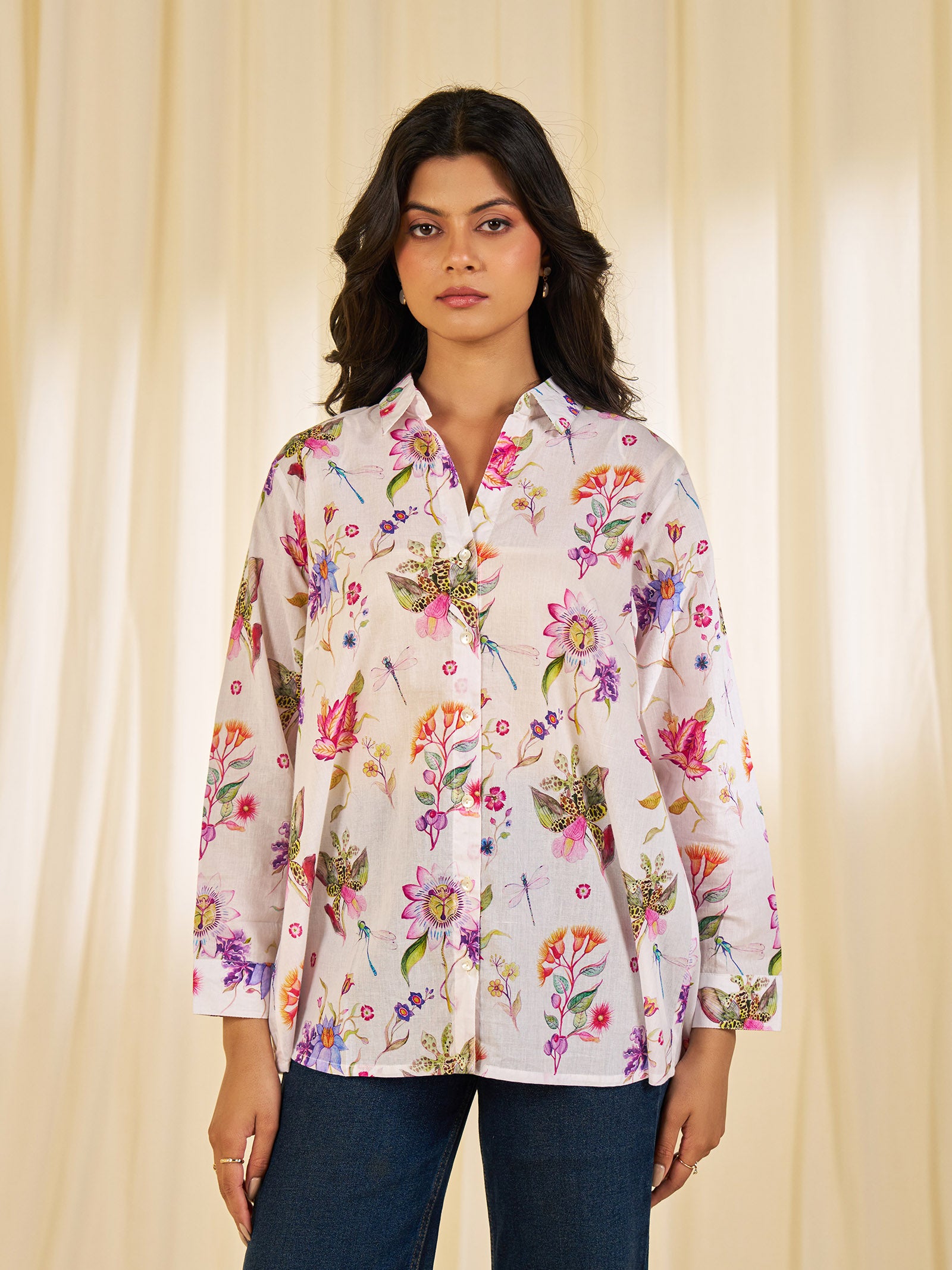 Wild Flowers Cotton Shirt