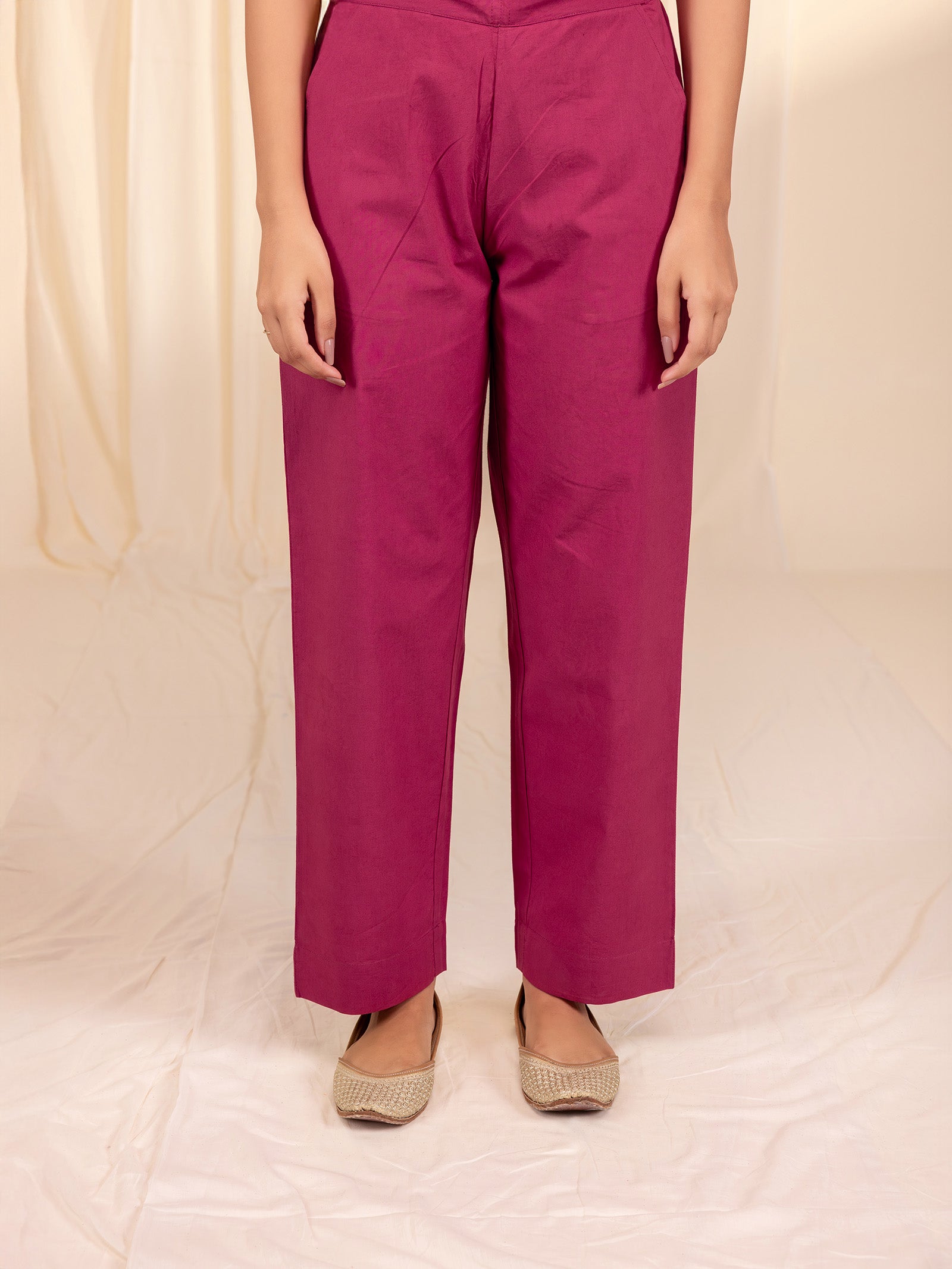 Wild Flowers Cotton Straight Pant