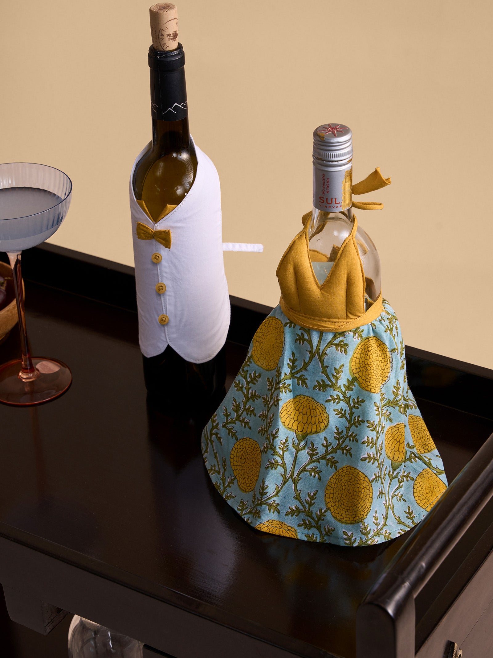 Wine Bottle Cover - Marigold Muse (Set of 2)