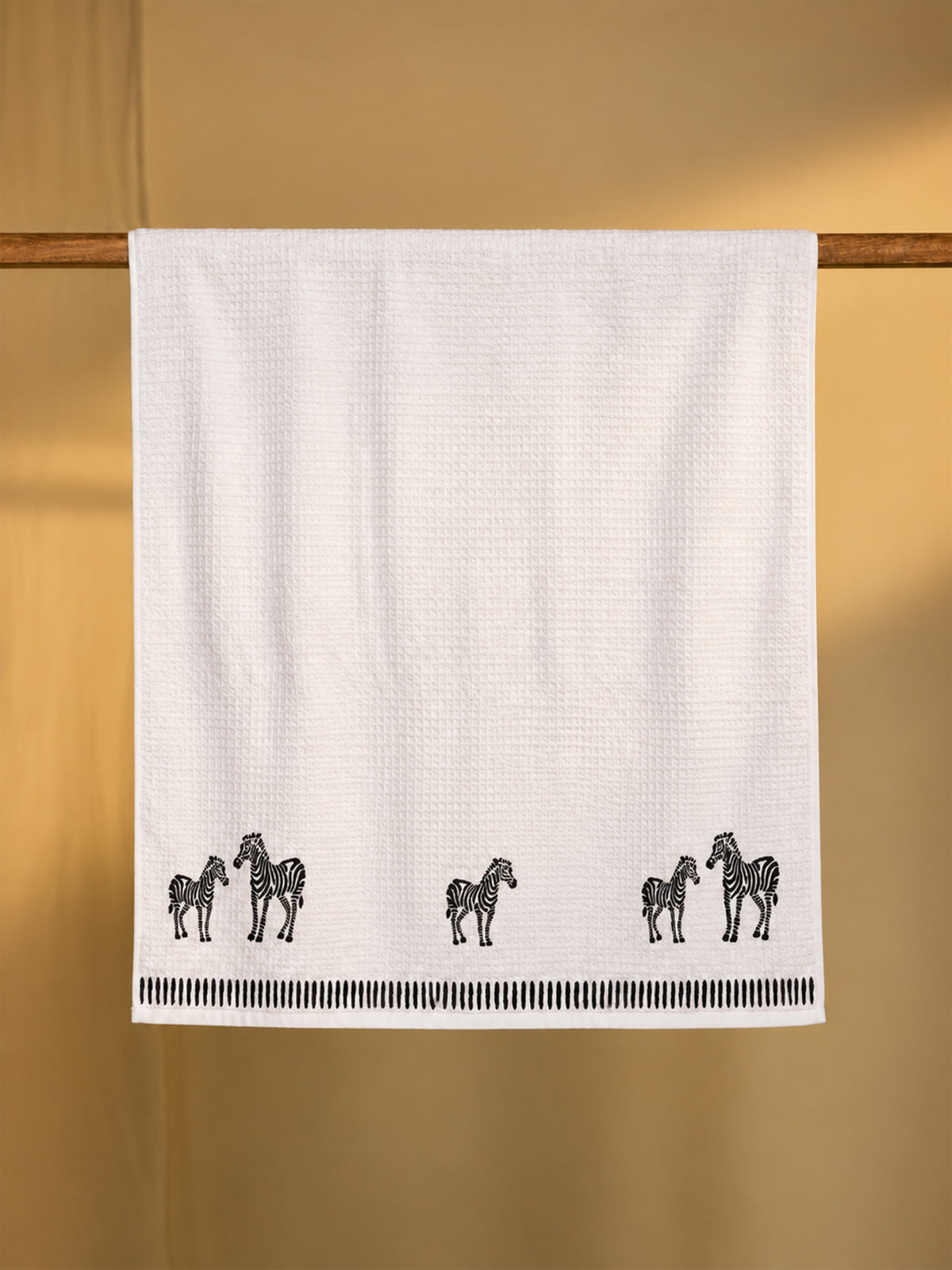 Zebra Waffle Bath Towel
