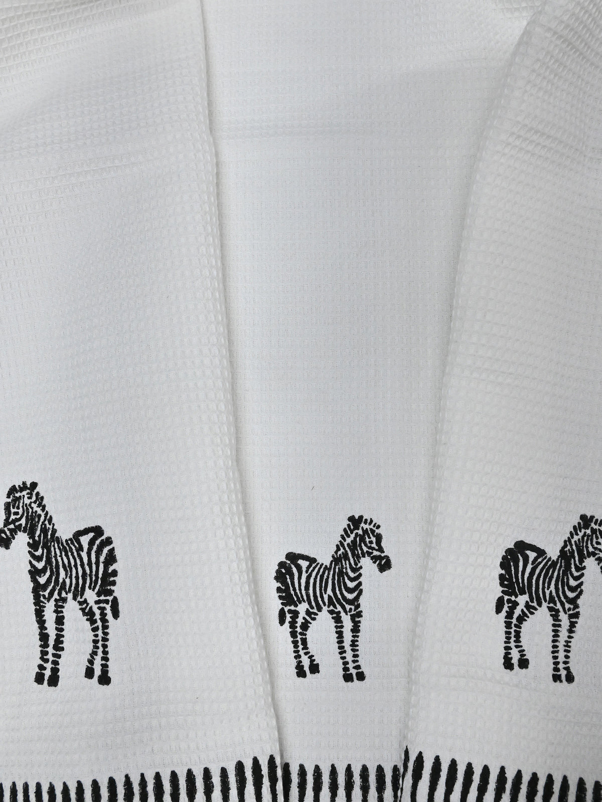 Zebra Waffle Bath Towel