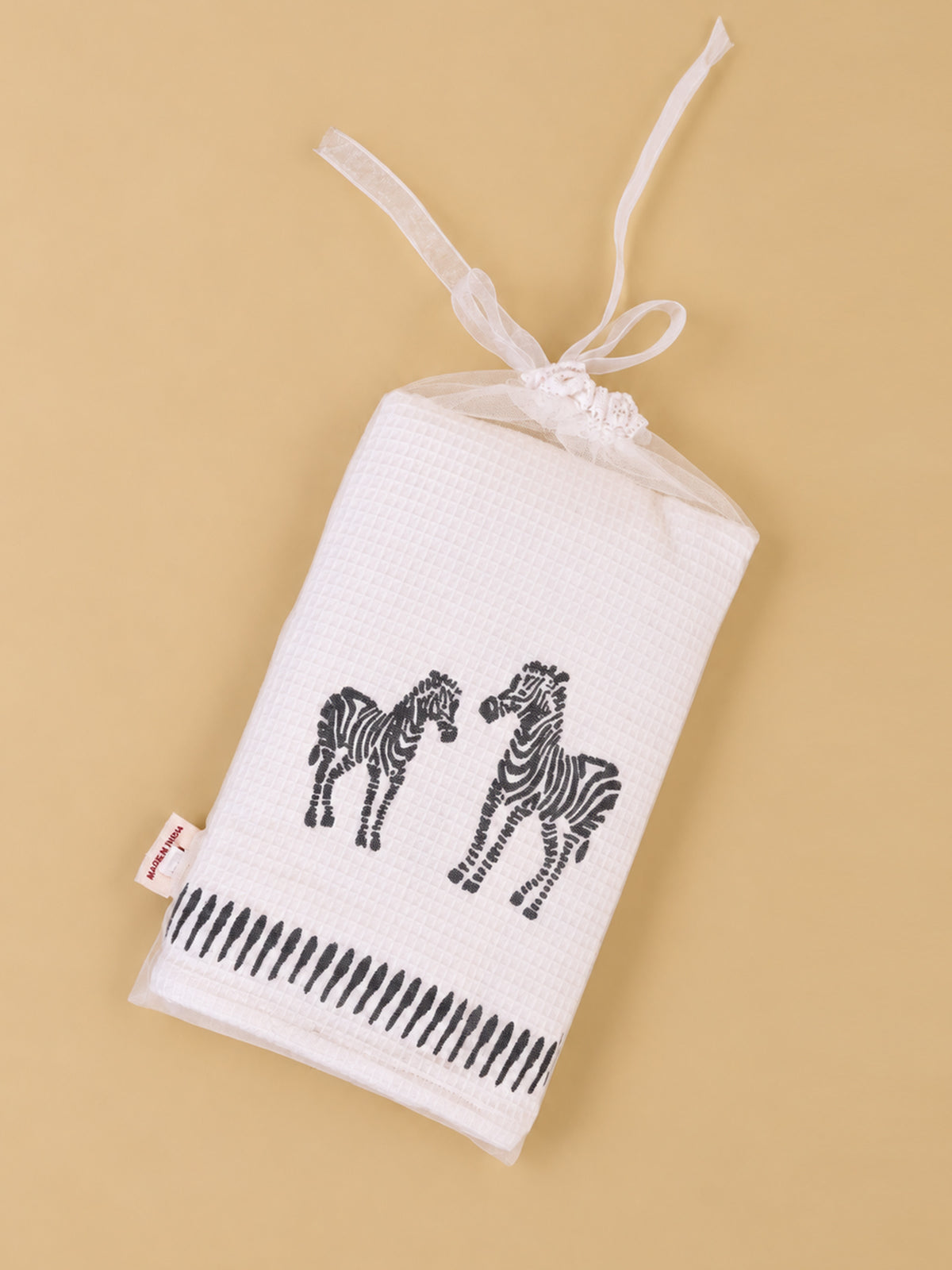 Zebra Waffle Bath Towel
