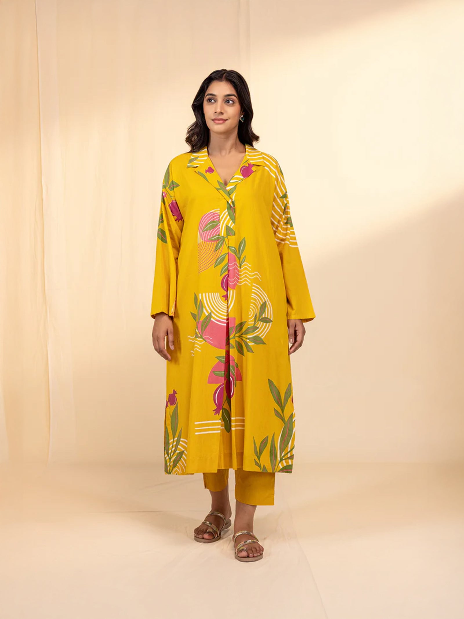 Boho Mustard Cotton Kurta