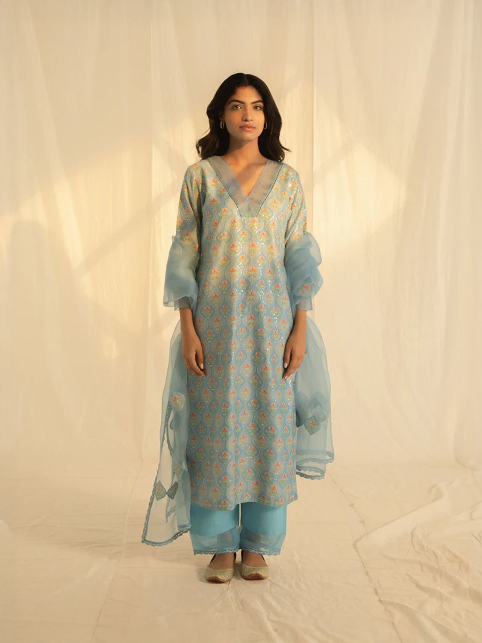 Crystals Chanderi Kurta