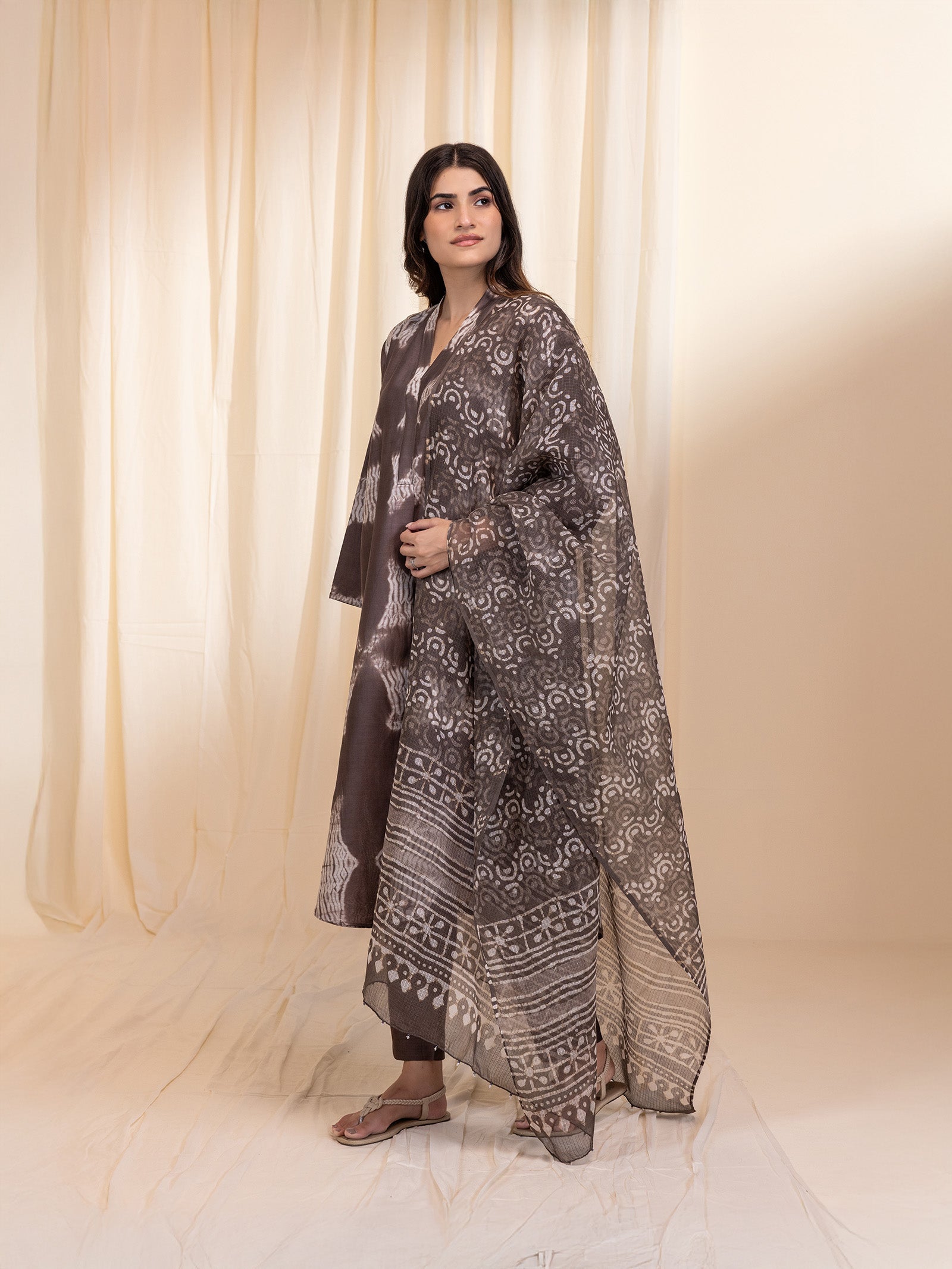 Muddy Waves Chanderi Kurta