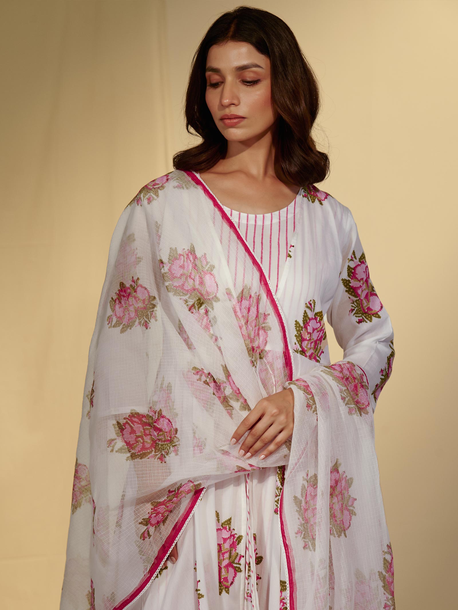 Cross Stitch Voile Kurta