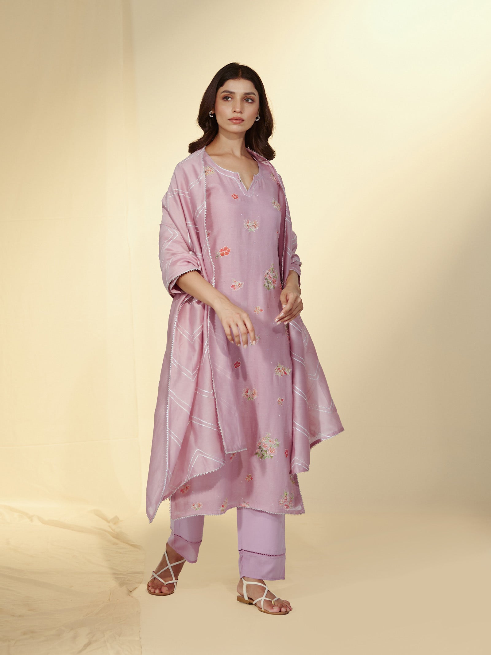 Just Mauve Chanderi Kurta