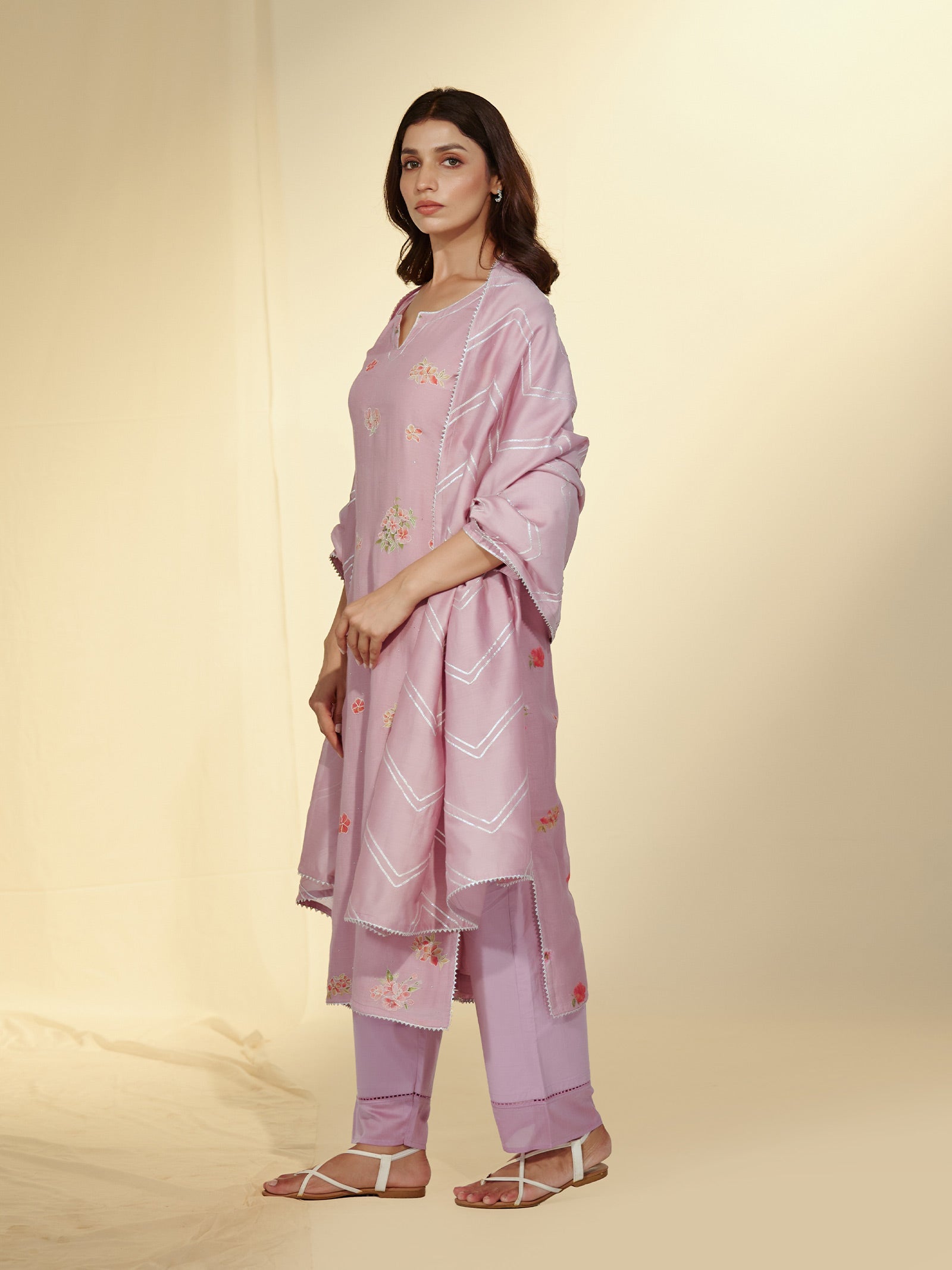 Just Mauve Chanderi Kurta