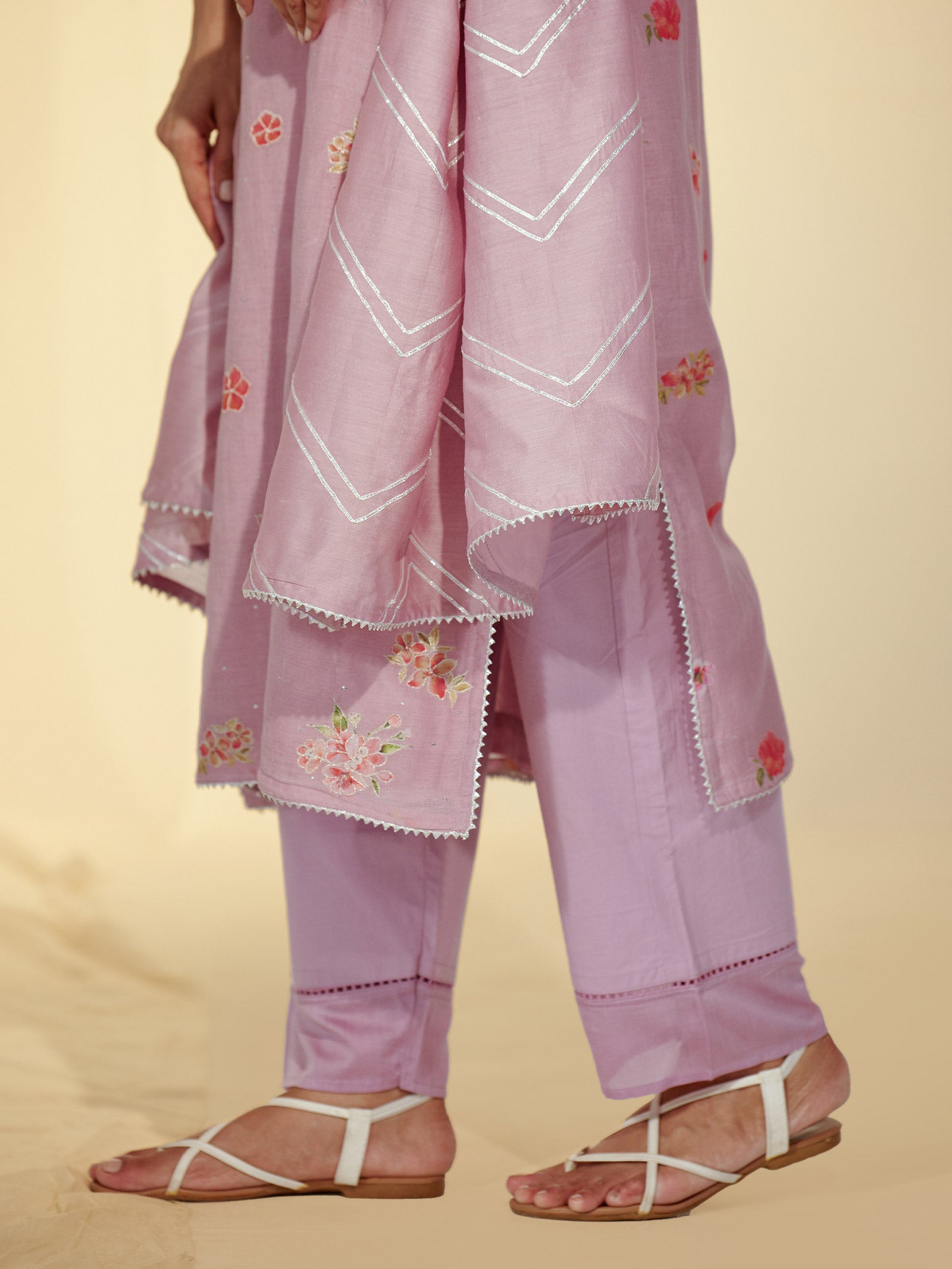 Just Mauve Chanderi Kurta