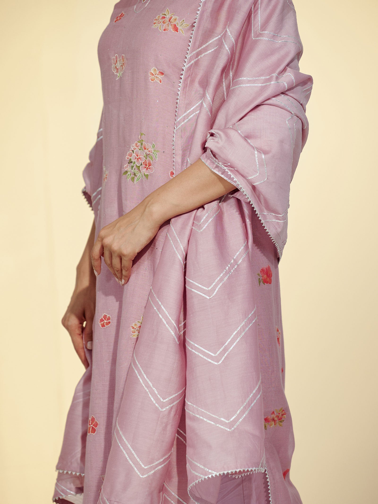 Just Mauve Chanderi Kurta