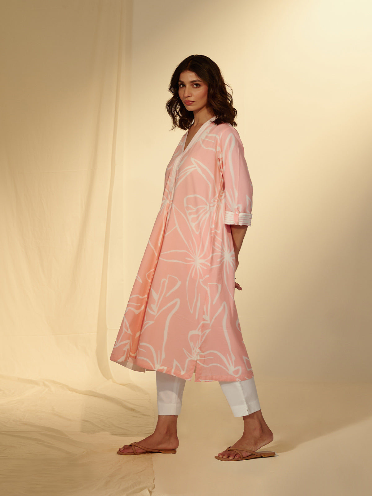 Bubblegum Pink Cotton Kurta