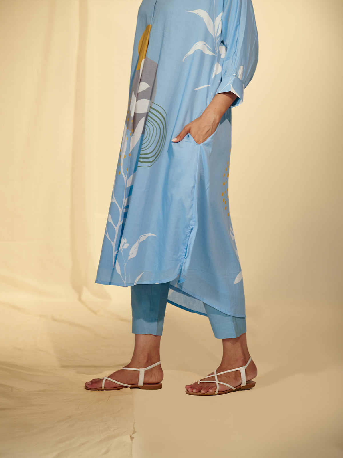 Boho Blue Voile Kurta