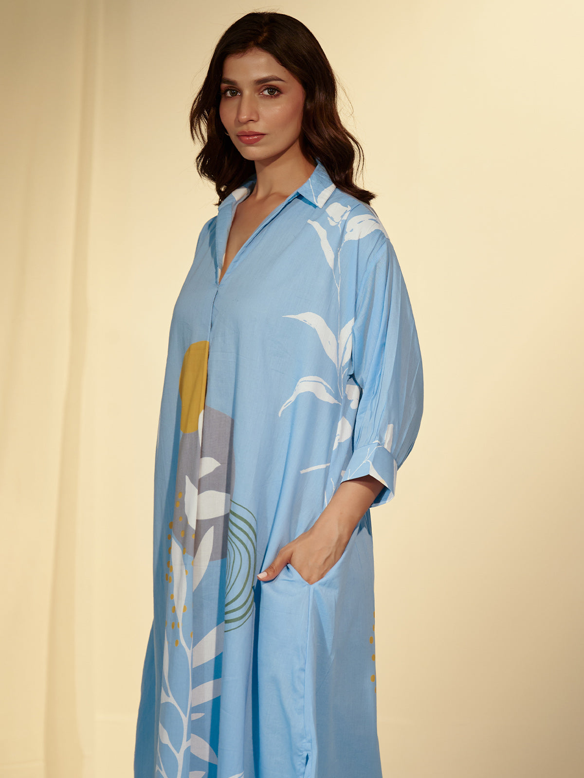 Boho Blue Voile Kurta