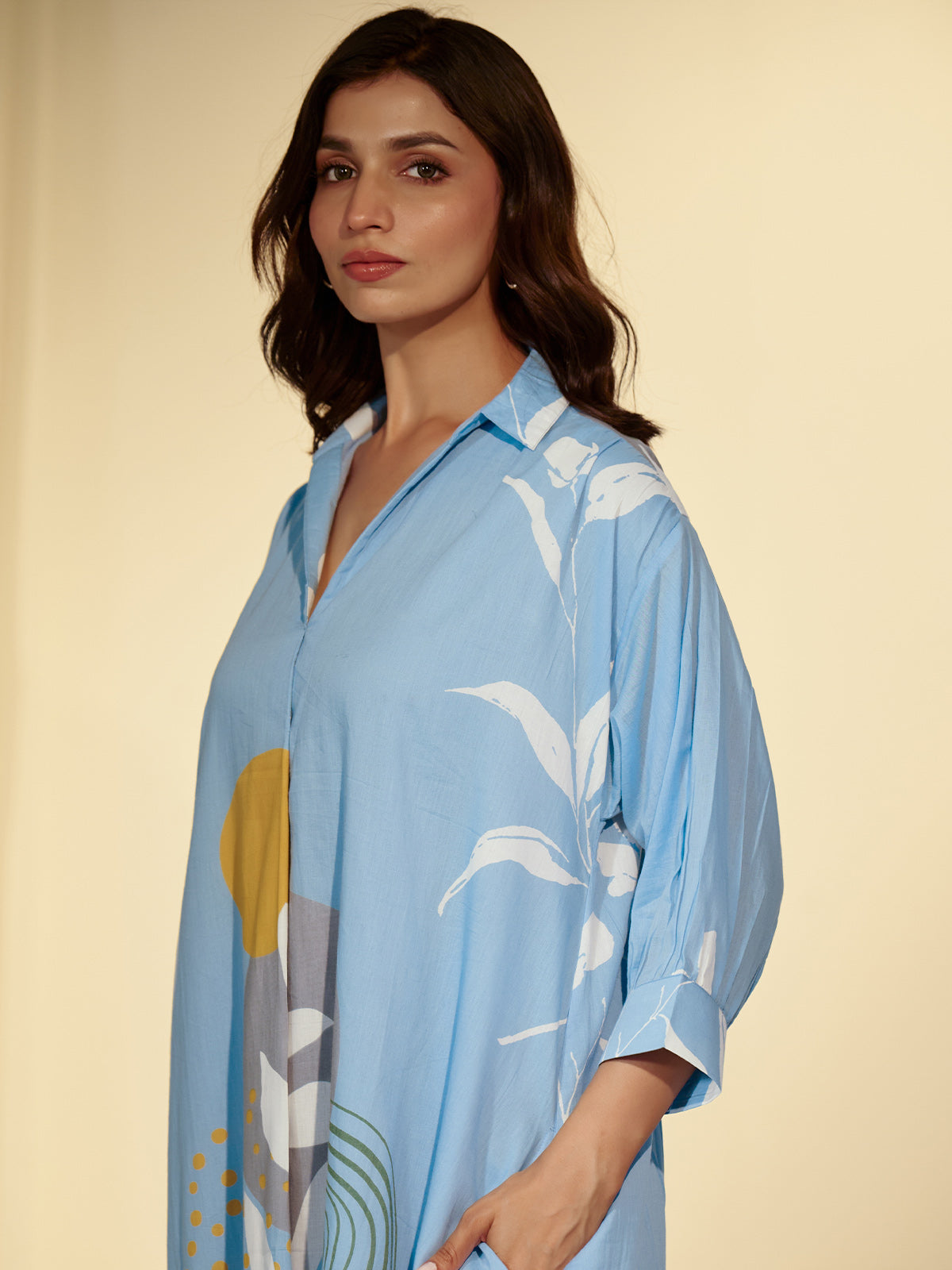 Boho Blue Voile Kurta