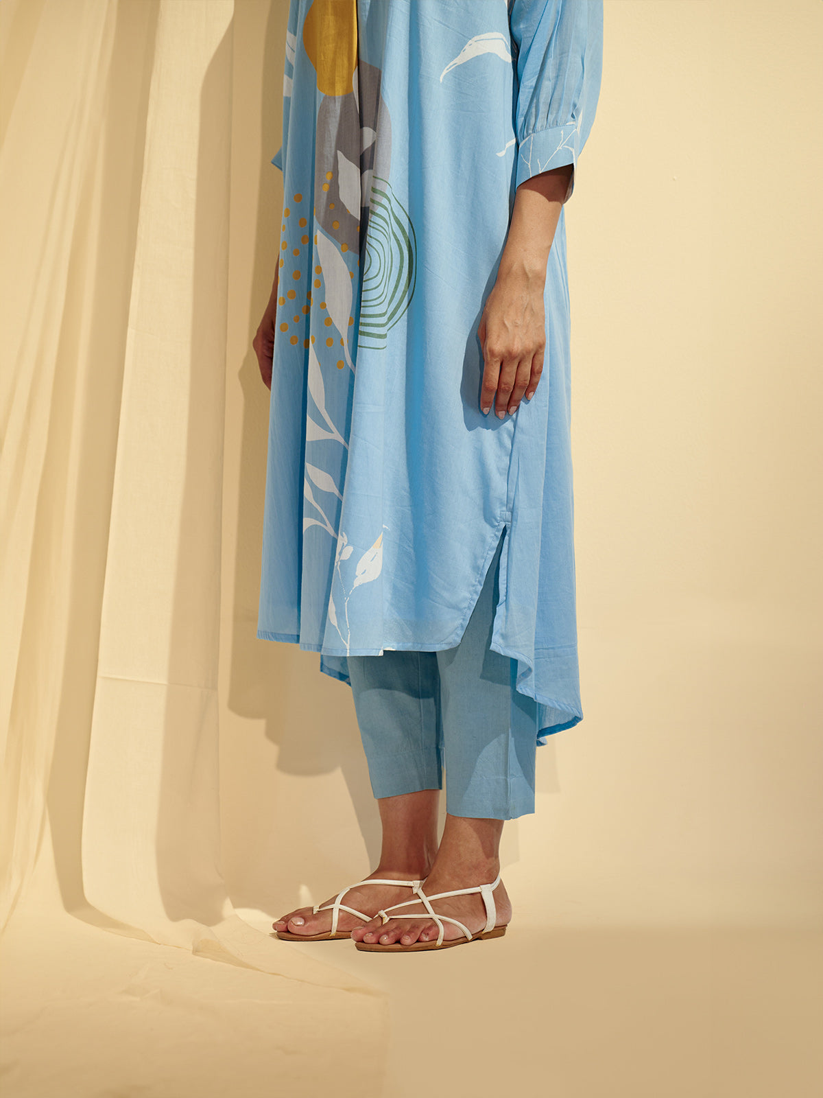 Boho Blue Voile Kurta