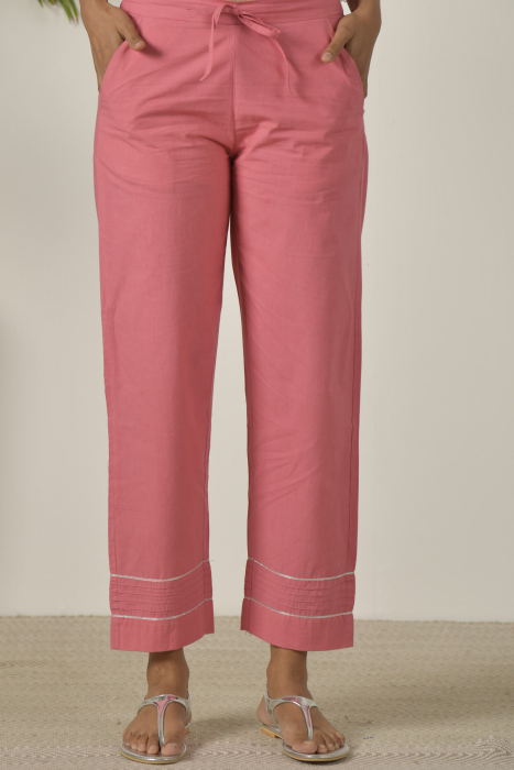 Too Pink Cotton Straight Pant