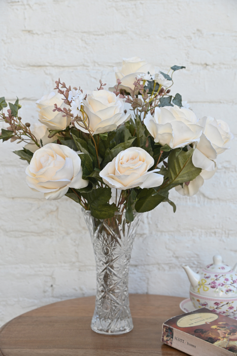 Large Roses White Flower 