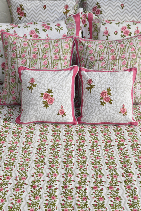 Wild Pink Roses 12*12 Cushion Cover