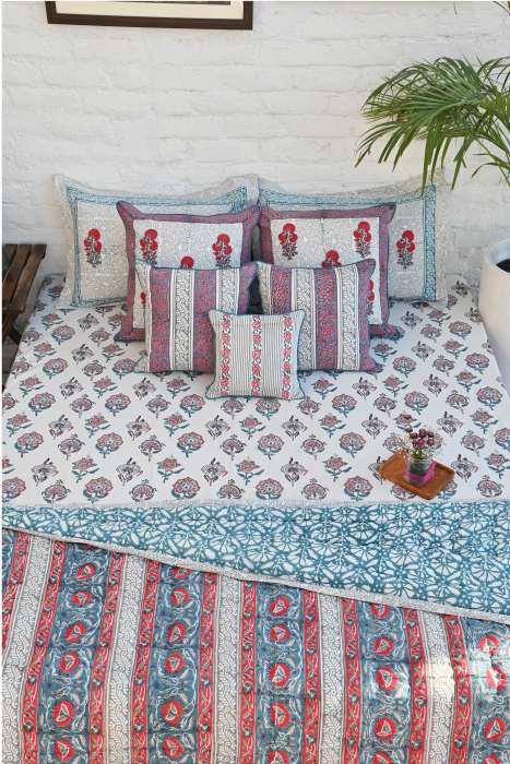 A Teal Tango Bed Cover