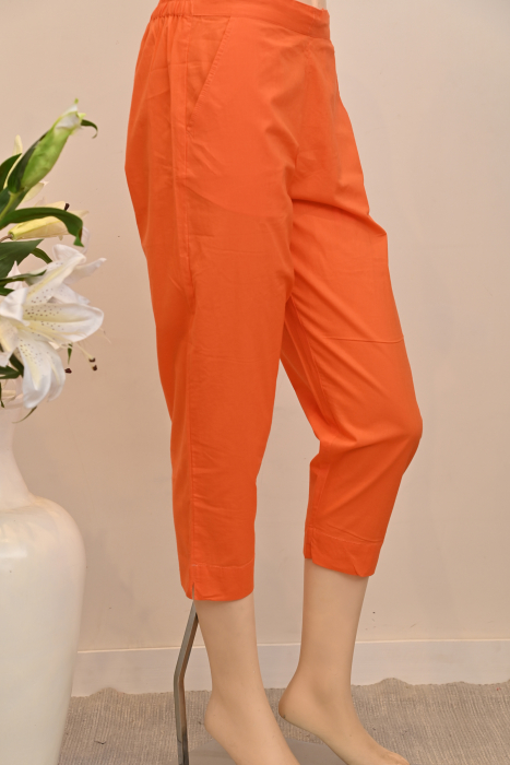 Cocktail Orange Cotton Seriously Short Pant