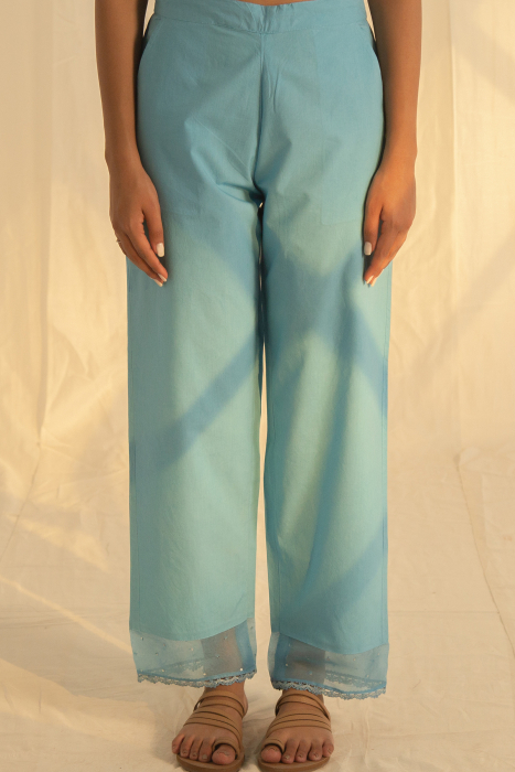 Crystals Cotton Straight Pant