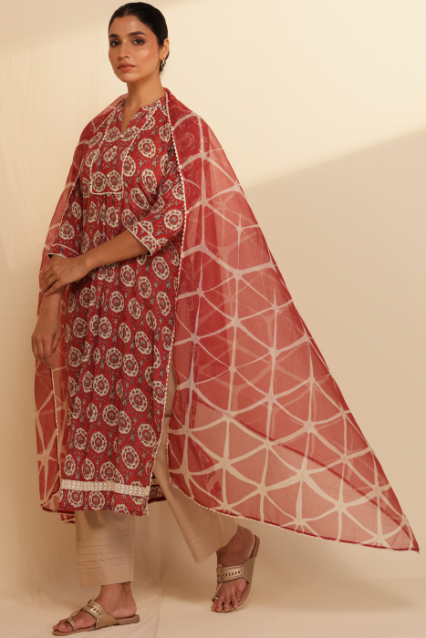 Ruby Kota Dupatta