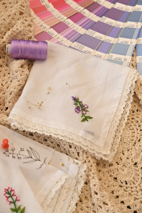 Foxglove Vintage Handkerchief