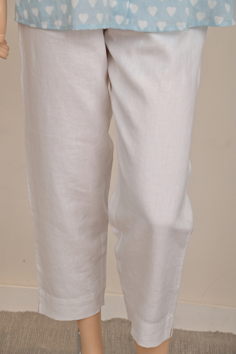 Natural White Linen Seriously Short Pant