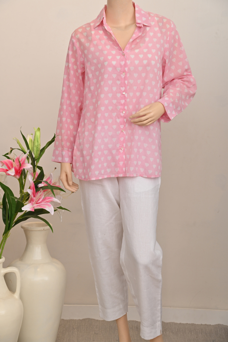 Hello Hello Voile Shirt - Pink