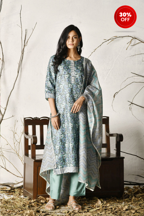 Forget Me Not Silk Kurta