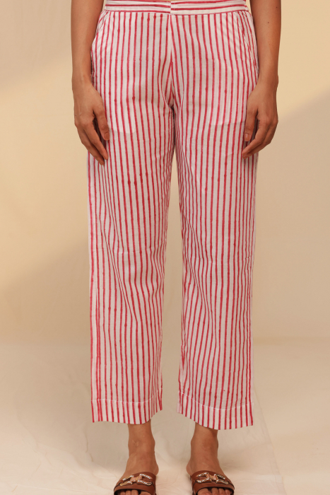 Red Rouge Voile Straight Pant