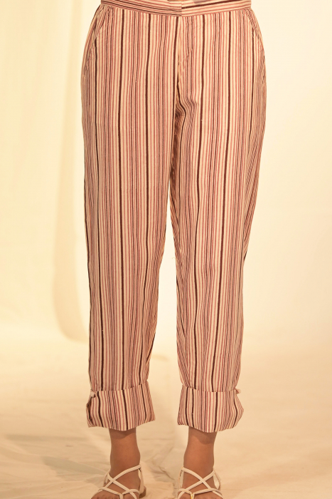Rosewood Cotton Straight Pant